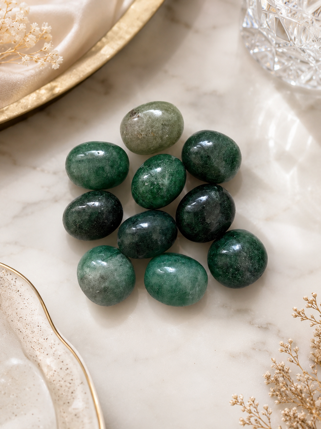 Green Strawberry Quartz Tumble