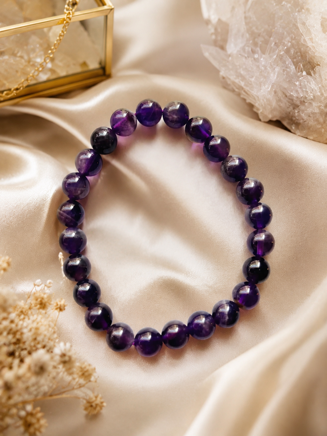Amethyst Bracelet ( 8 MM )
