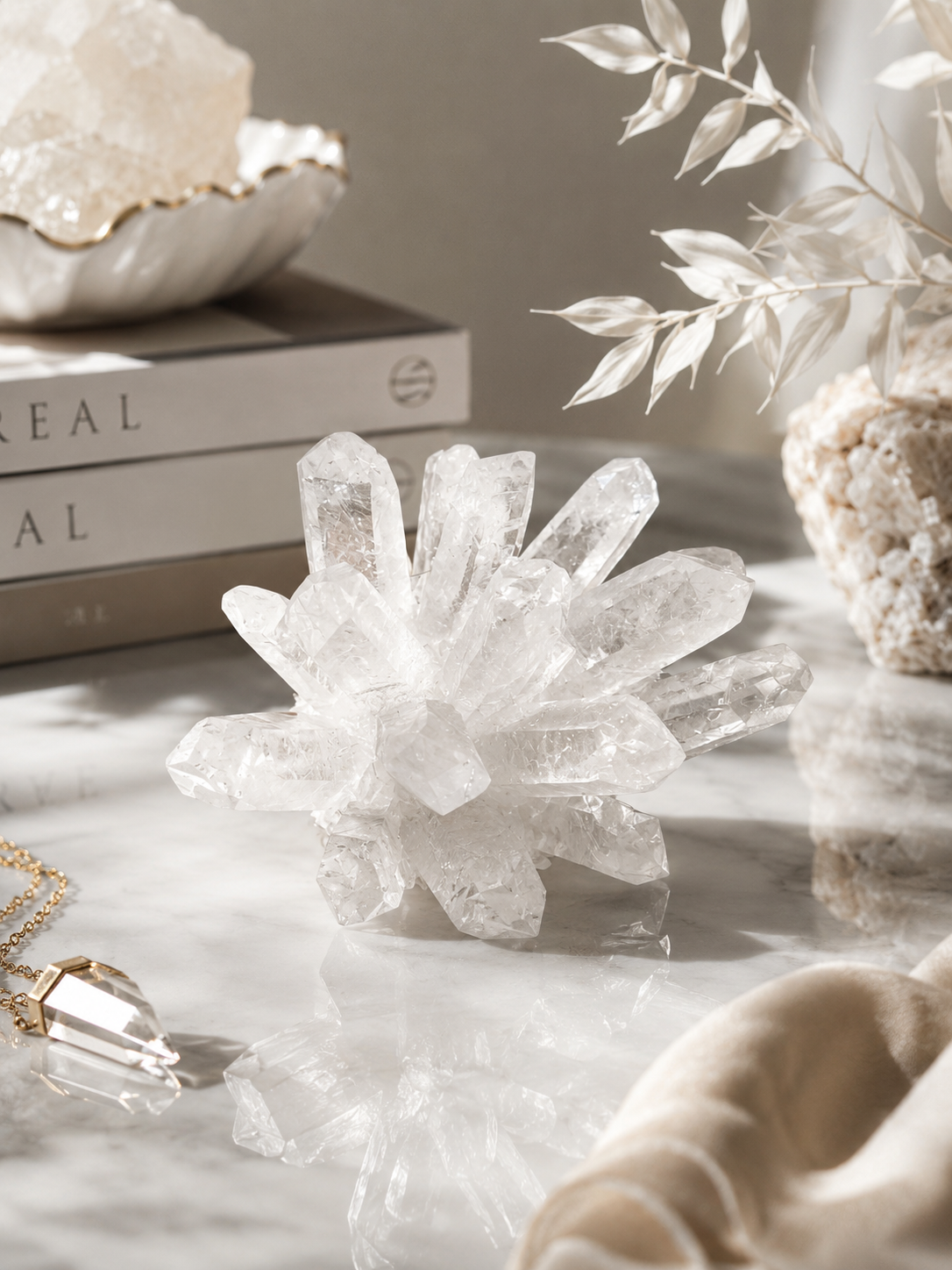 Clear Quartz Flower