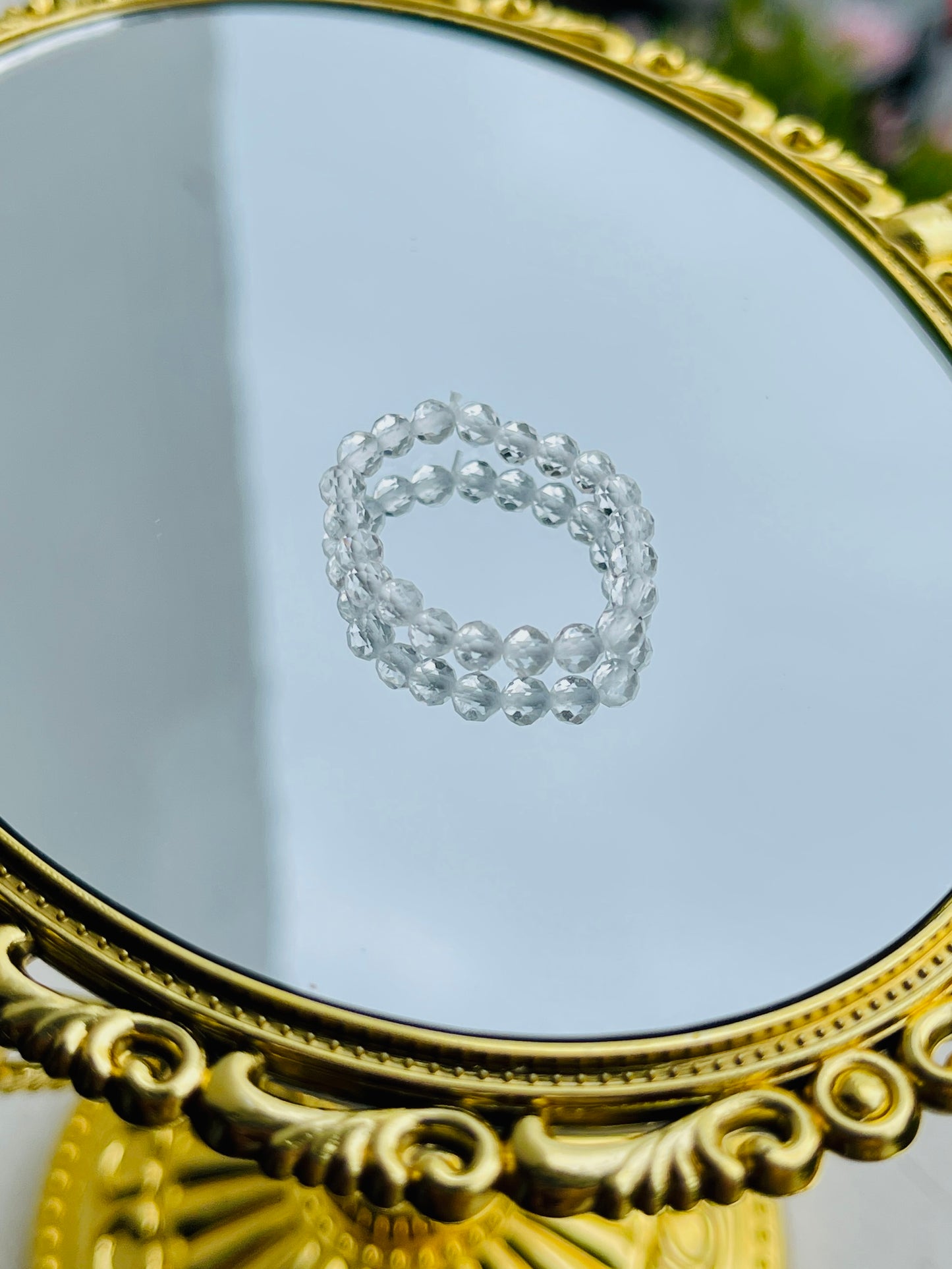 Clear Quartz Bead Ring