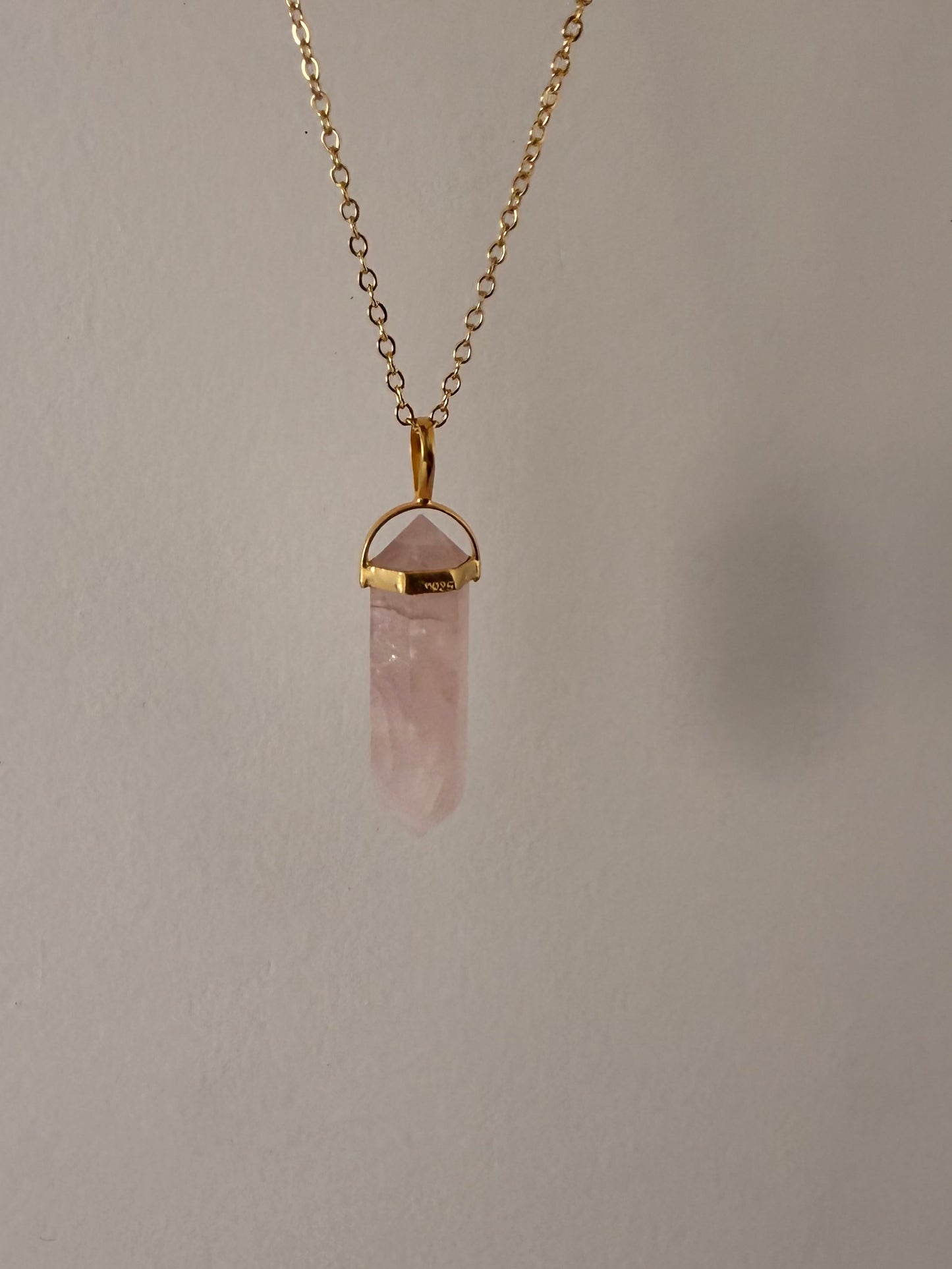 Rose Quartz Double Point Necklace