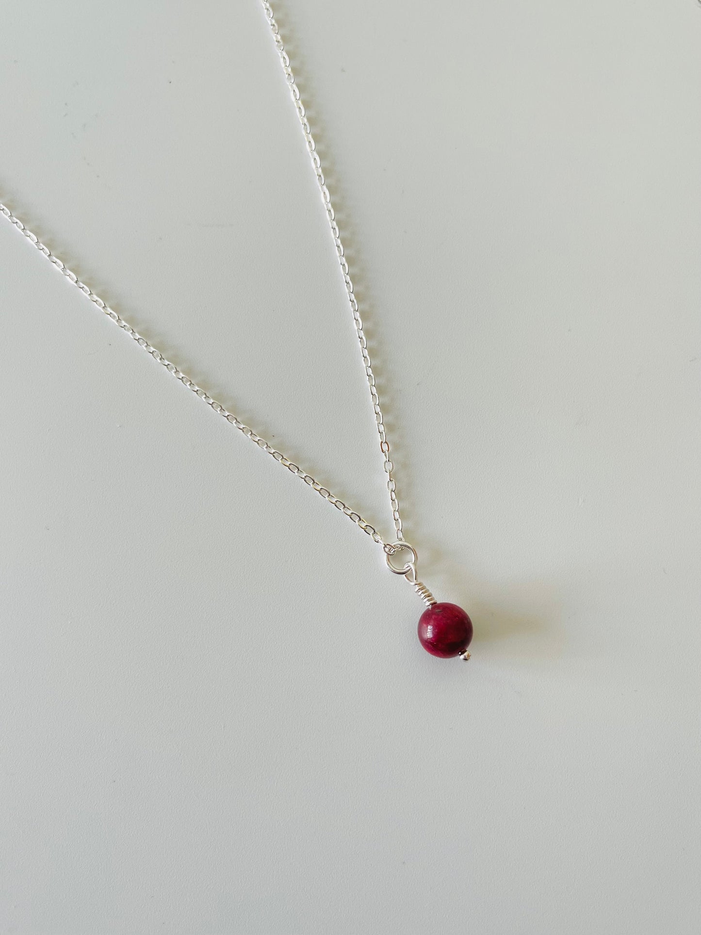 Ruby Bead Necklace