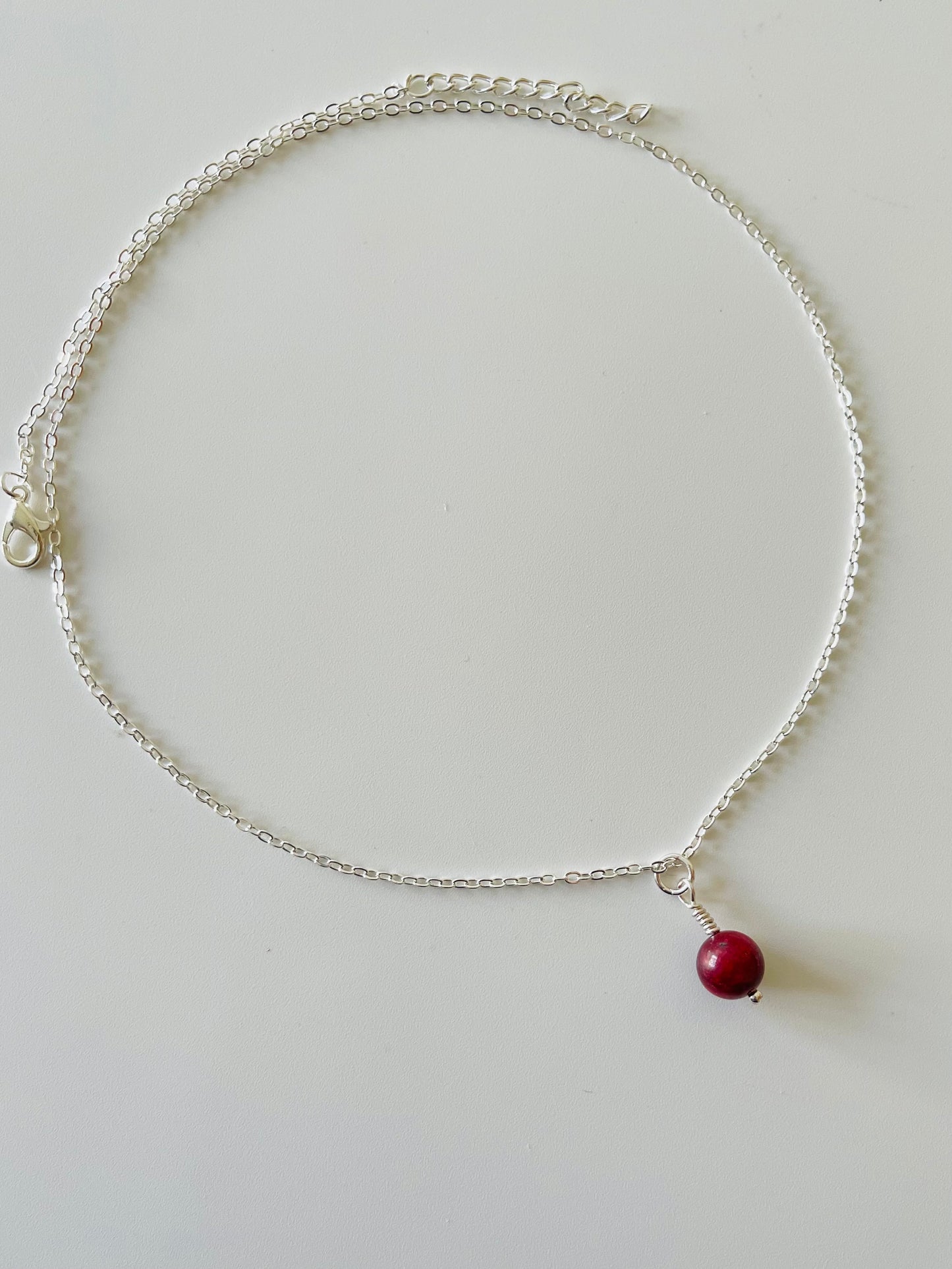 Ruby Bead Necklace