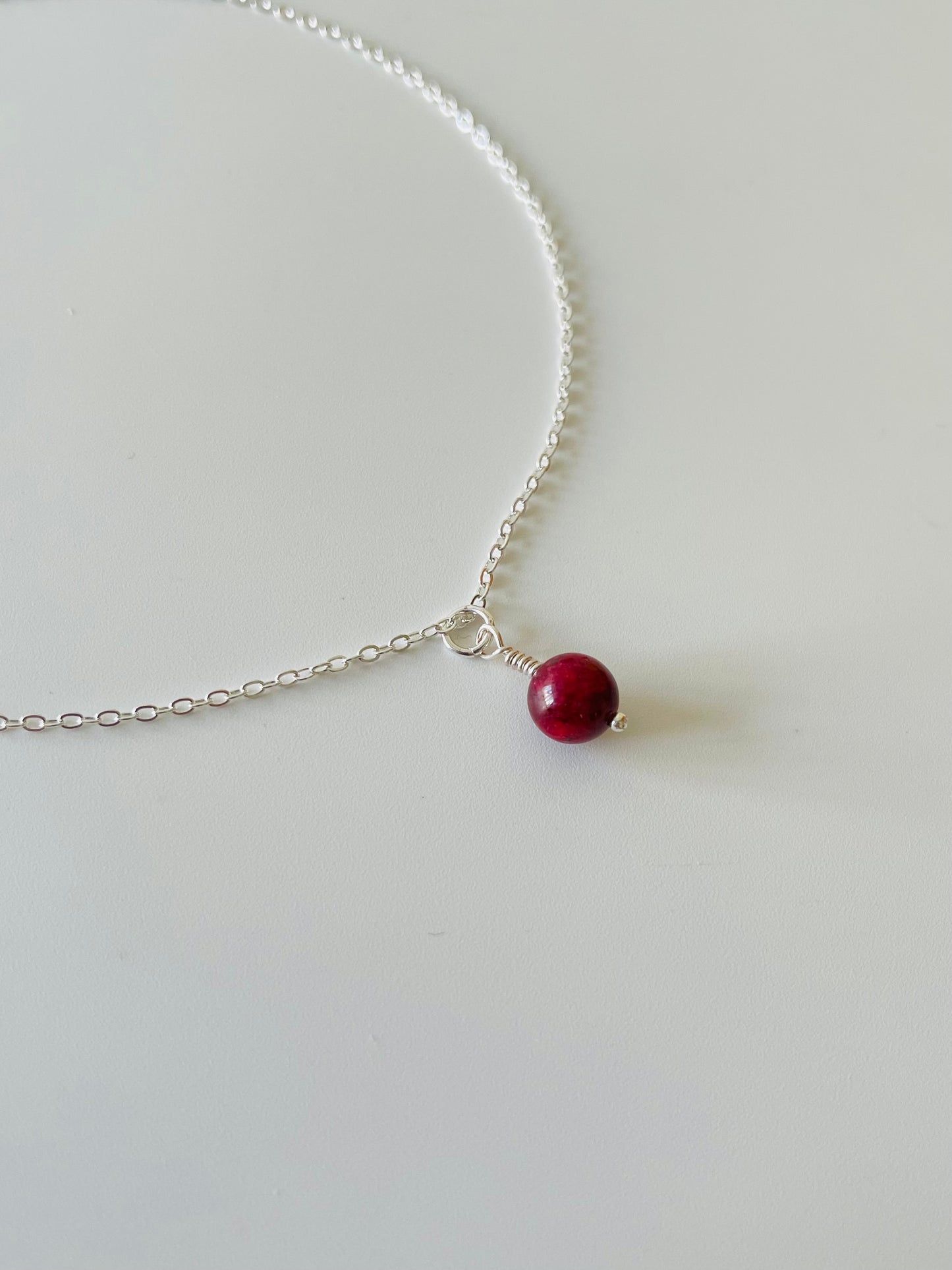 Ruby Bead Necklace