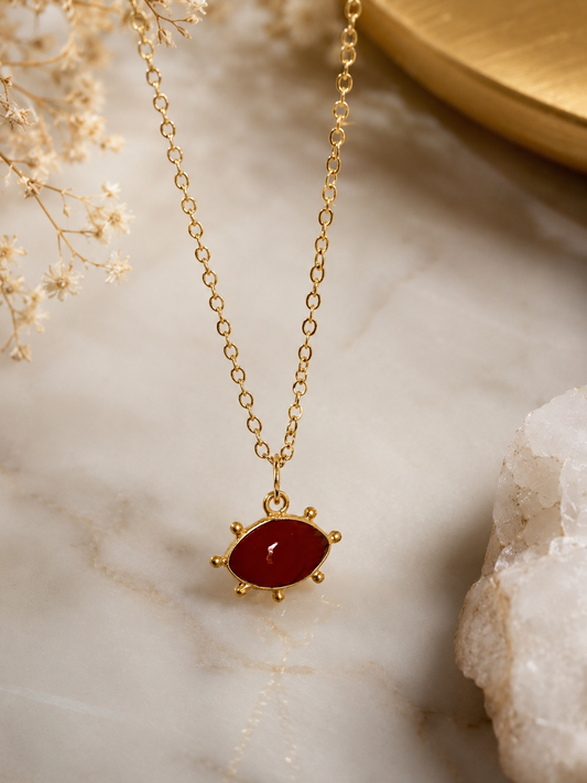 Carnelian Evileye Necklace