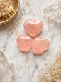 Rose Quartz Hearts ( Big )