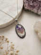 Amethyst Silver Frame Pendant