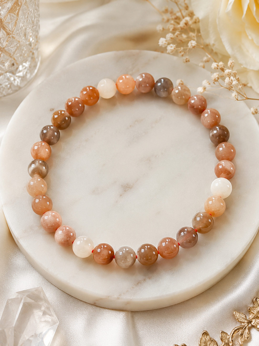 Peach Moonstone Bracelet