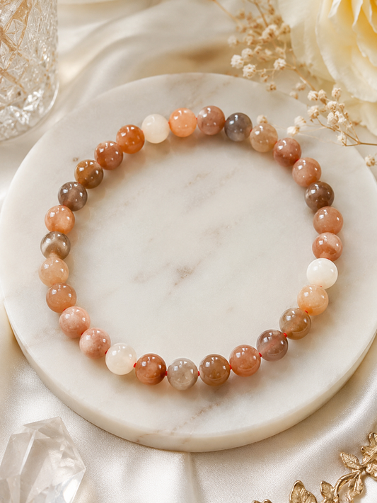 Peach Moonstone Bracelet