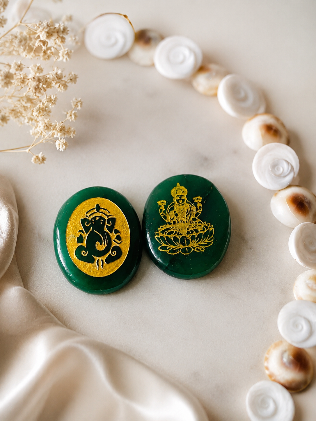 Ganesh - Lakshmi Jade Set