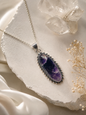 Amethyst Silver Frame Pendant