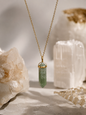 Green Aventurine Double Point Necklace