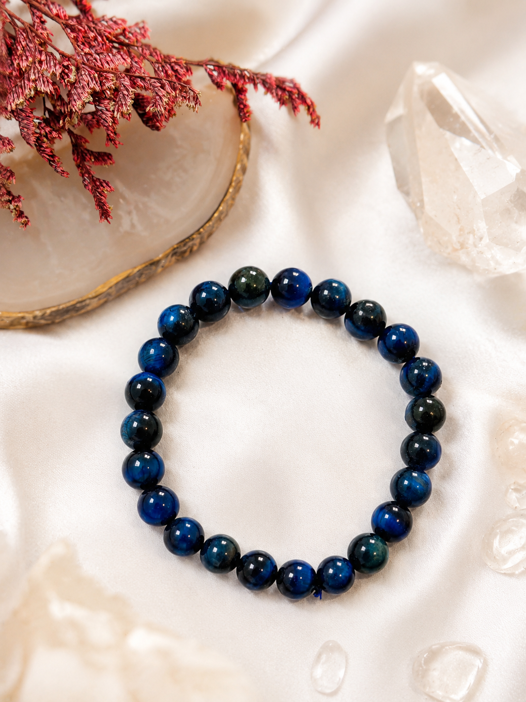 Blue Tiger's Eye Bracelet ( 10 MM )
