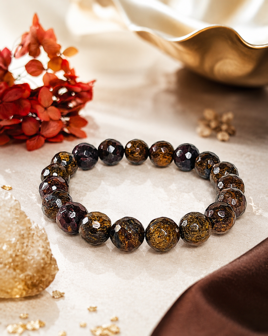 Bronzite Bracelet ( Faceted, 10 MM )