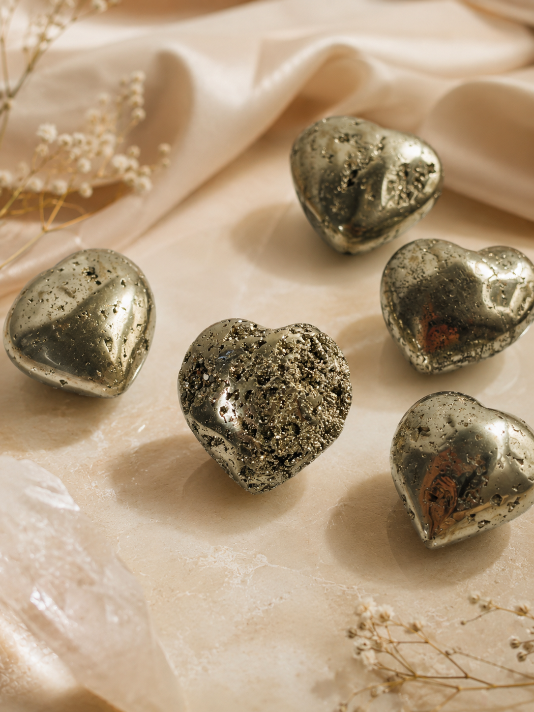 Peru Pyrite Hearts