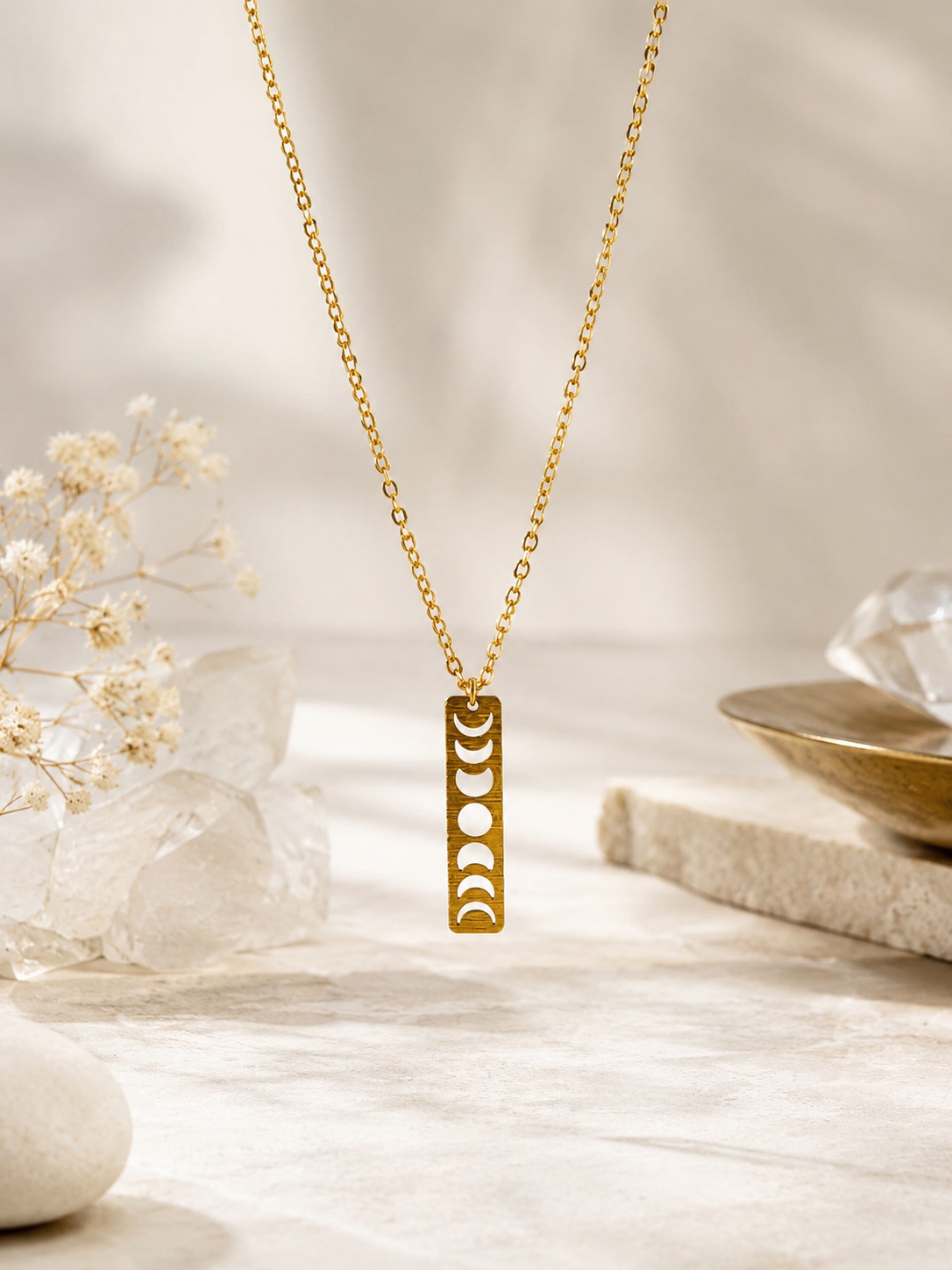 Moon Phases Charm Necklace
