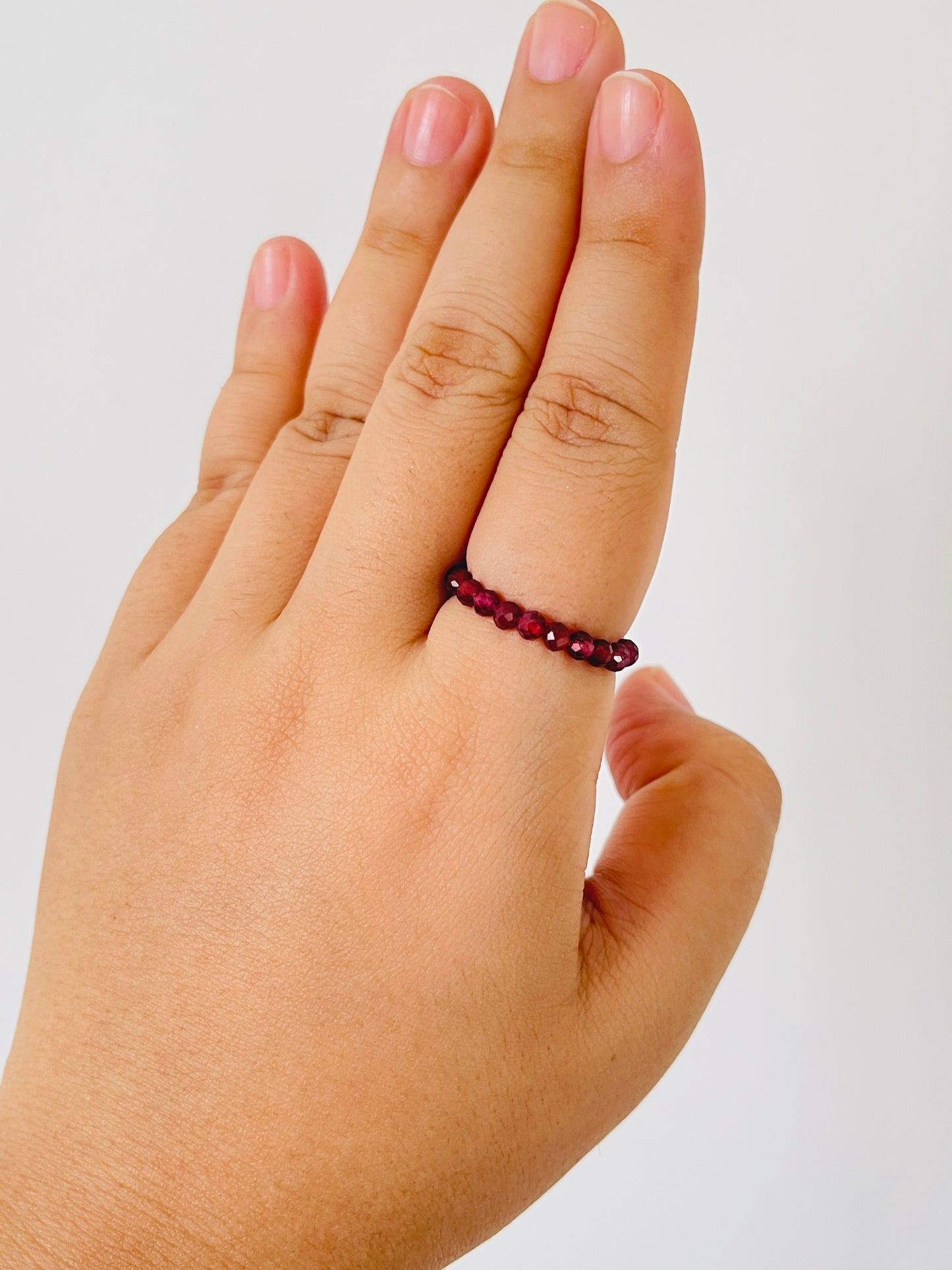 Garnet Bead Ring