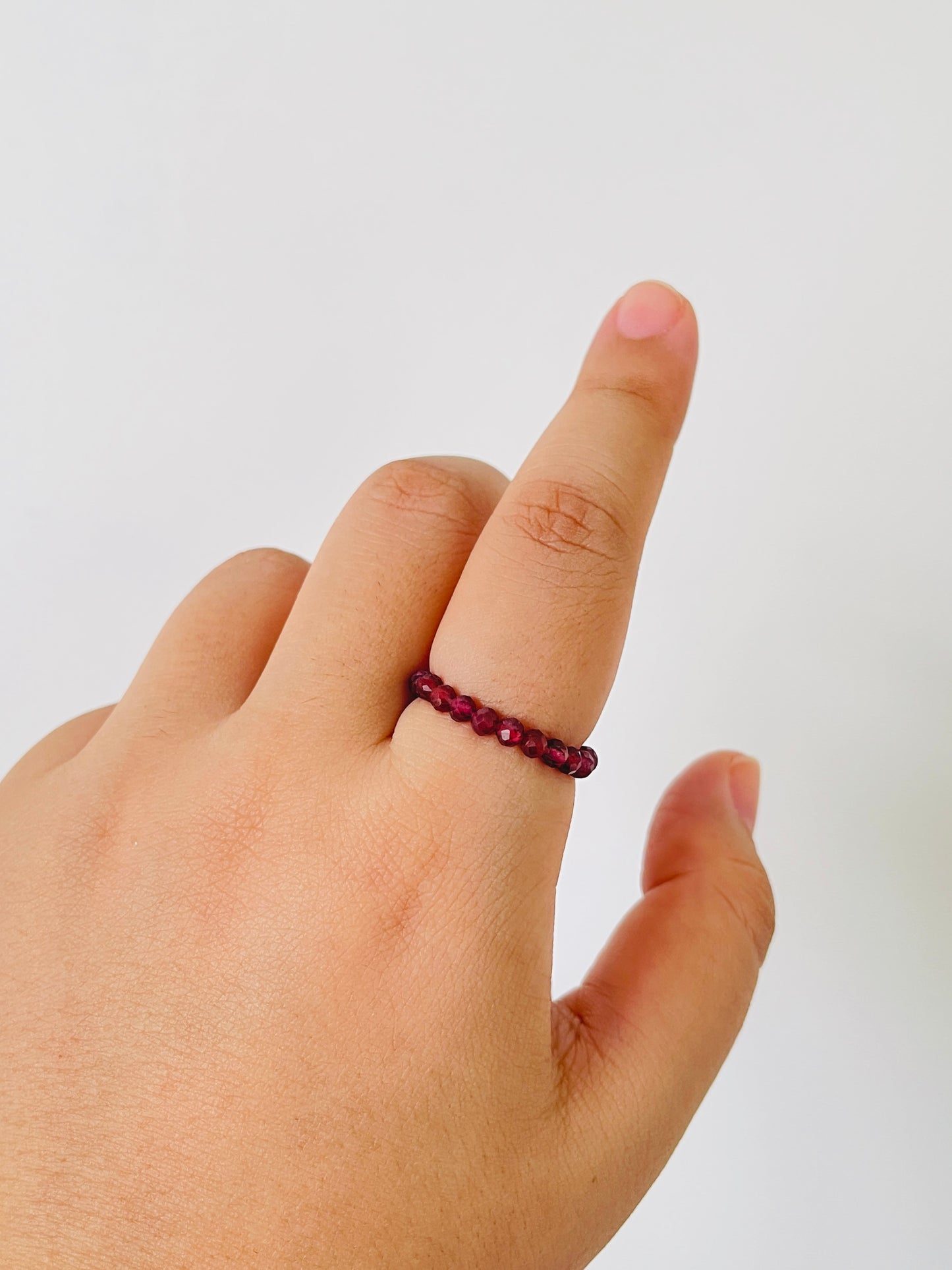 Garnet Bead Ring