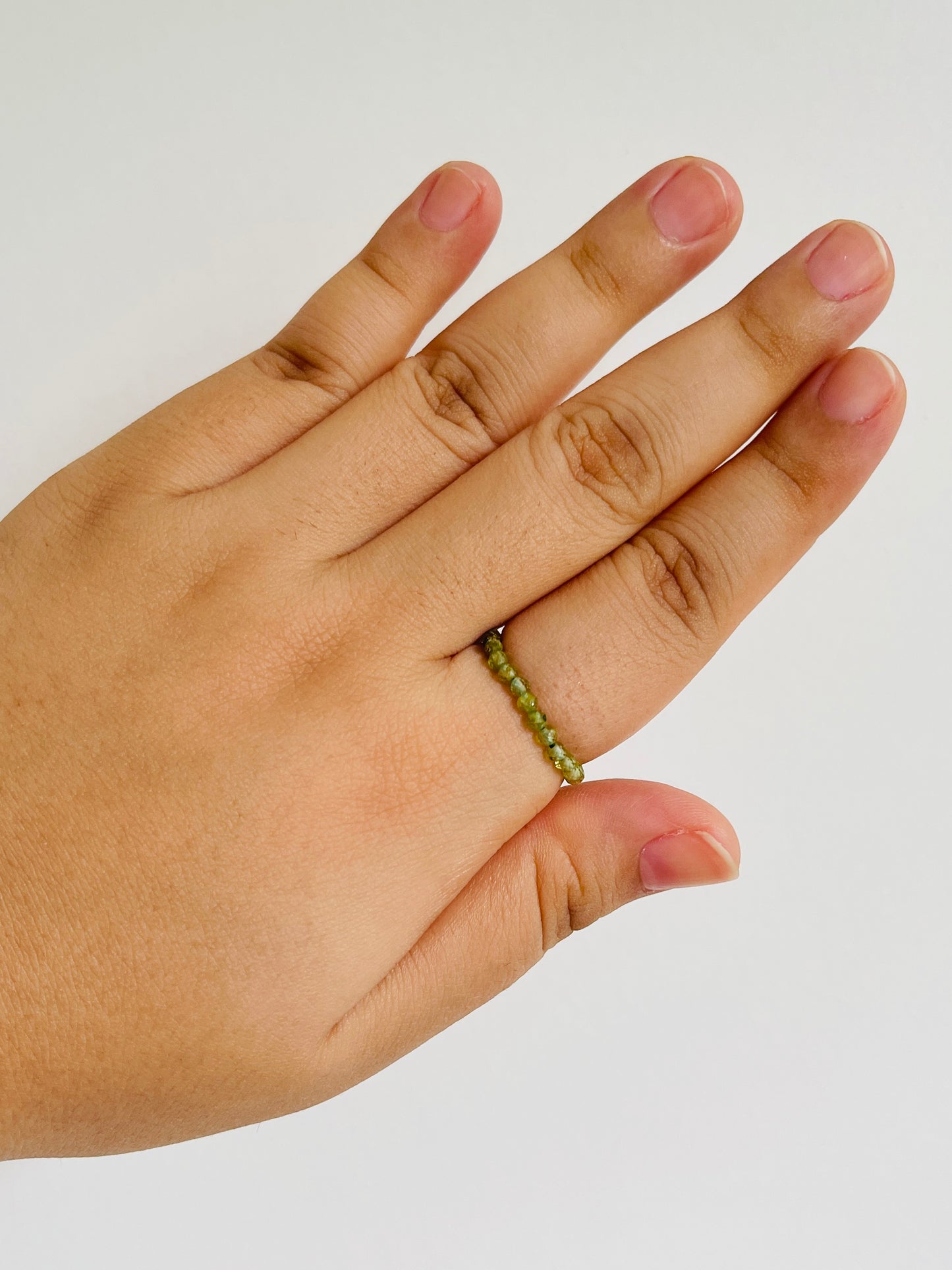 Peridot Bead Ring