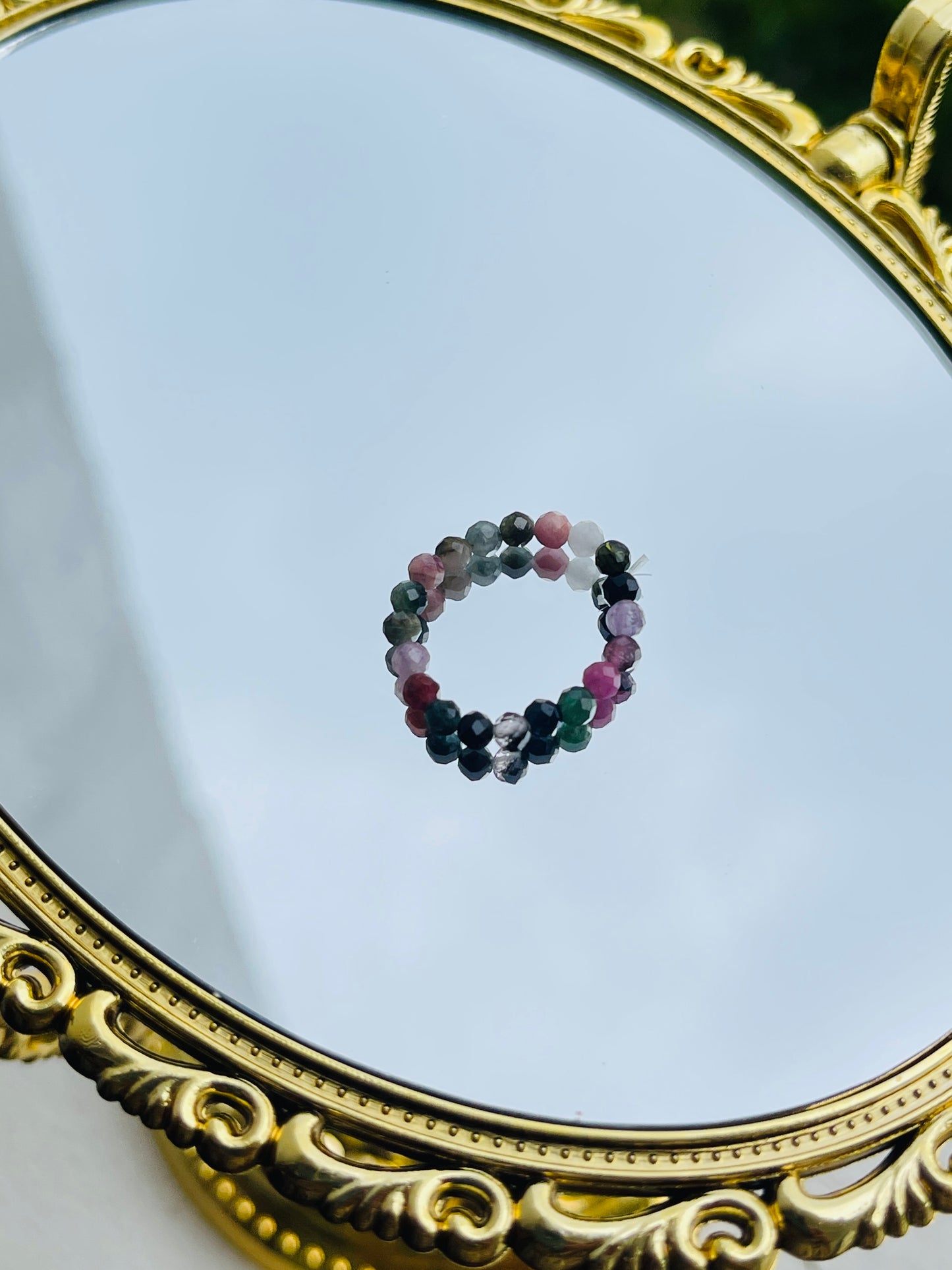 Multi Tourmaline Bead Ring