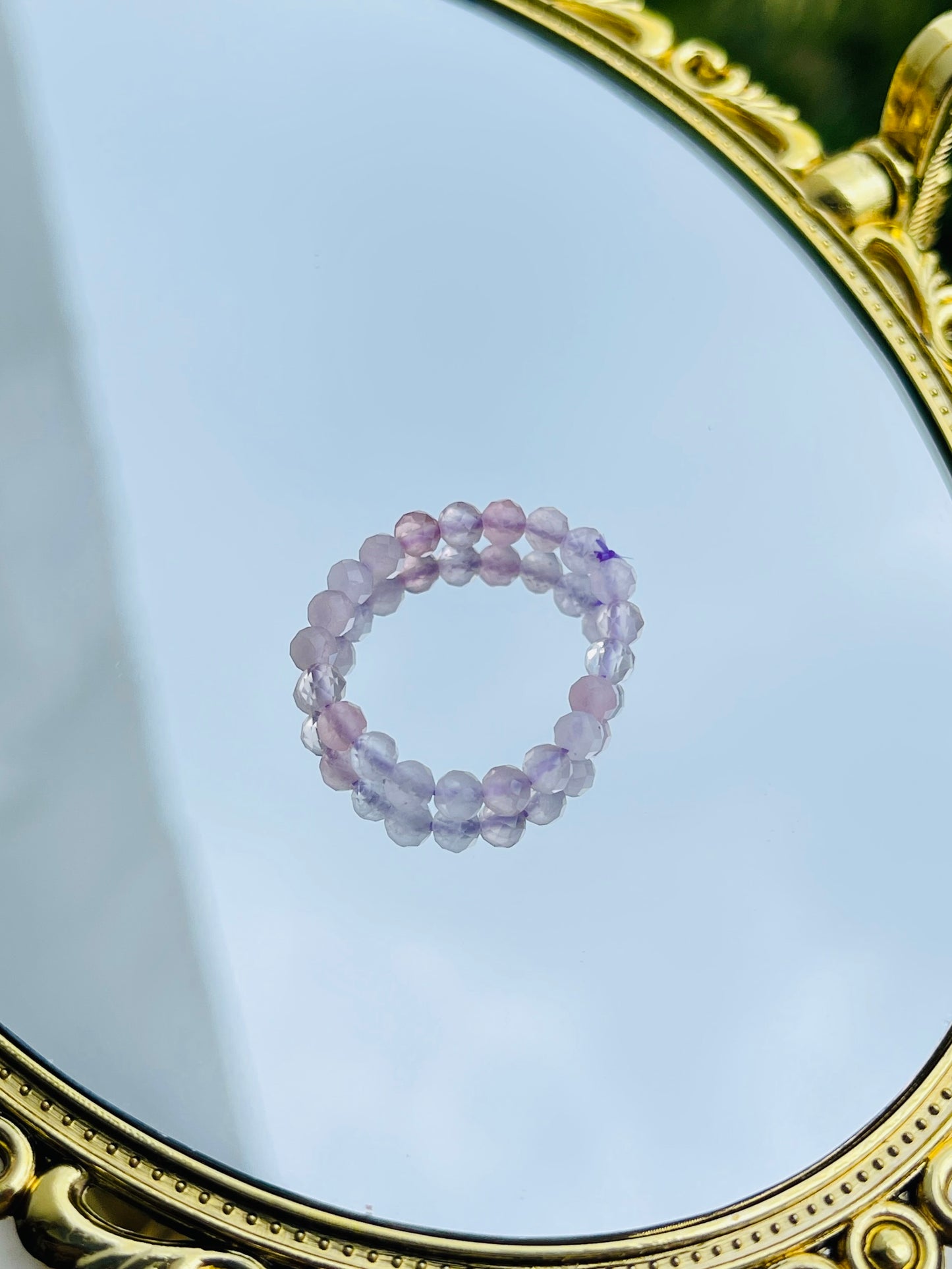 Rose Quartz Bead Ring