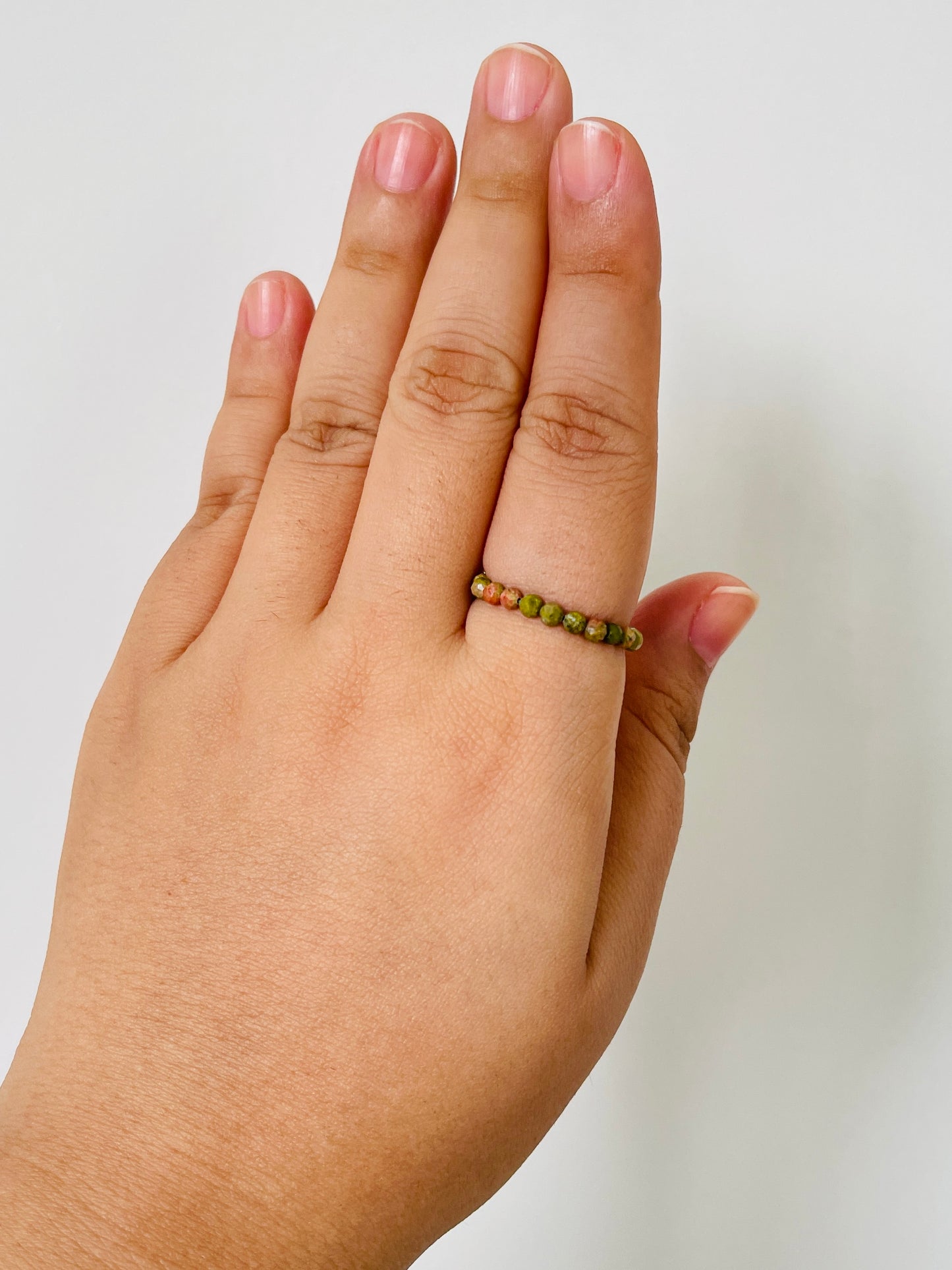 Unakite Bead Ring