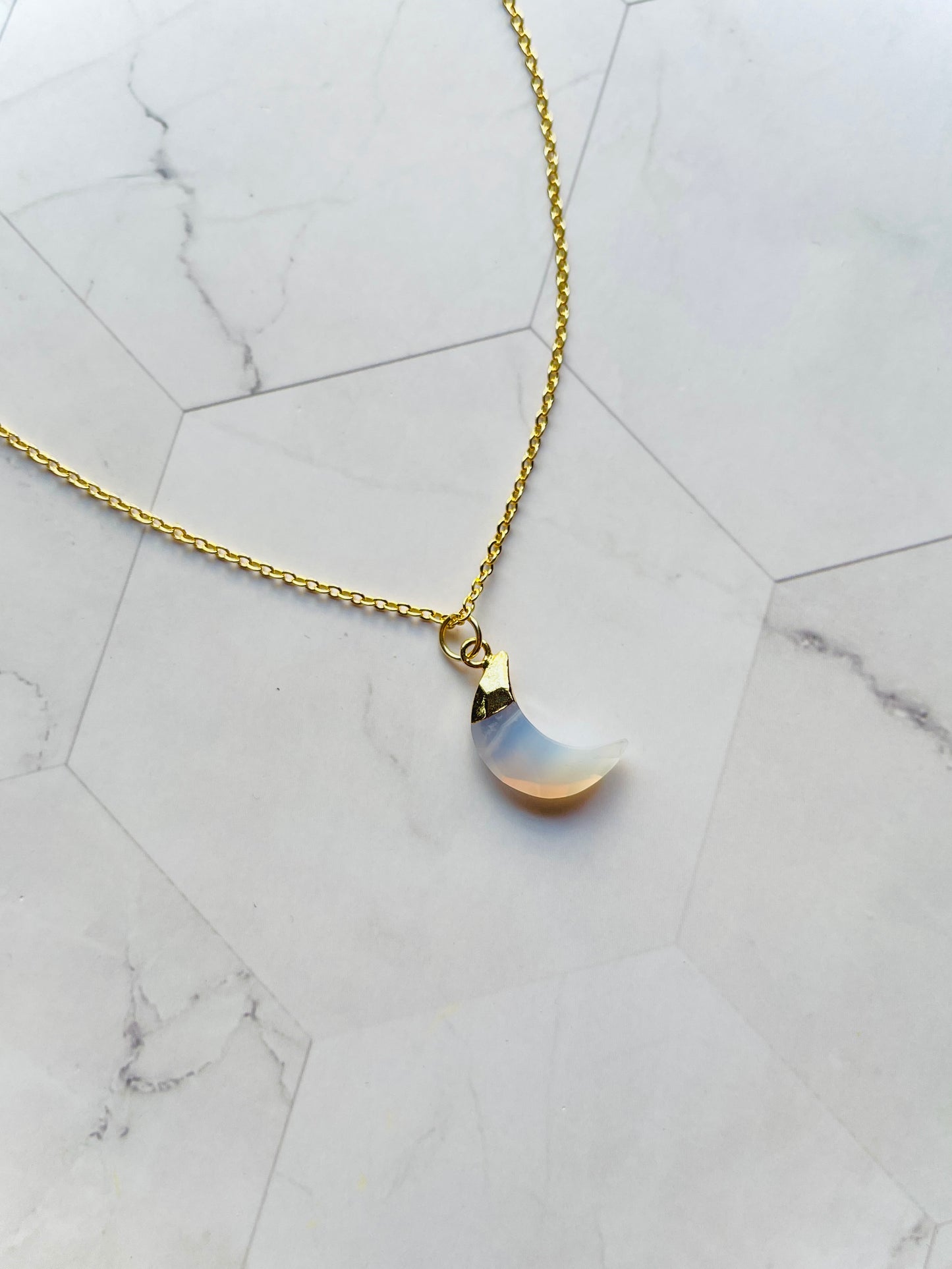 Blue Lace Agate Pendant ( With Chain )