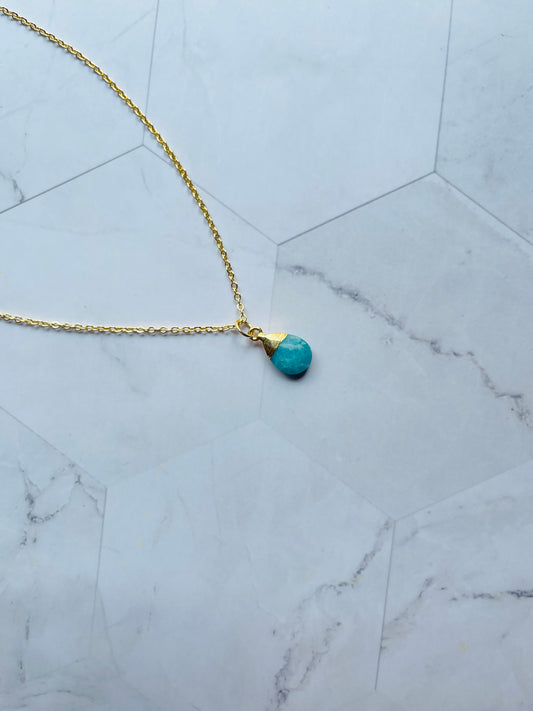 Amazonite Pear Drop Pendant