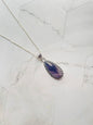 Amethyst Silver Frame Pendant ( with Chain )