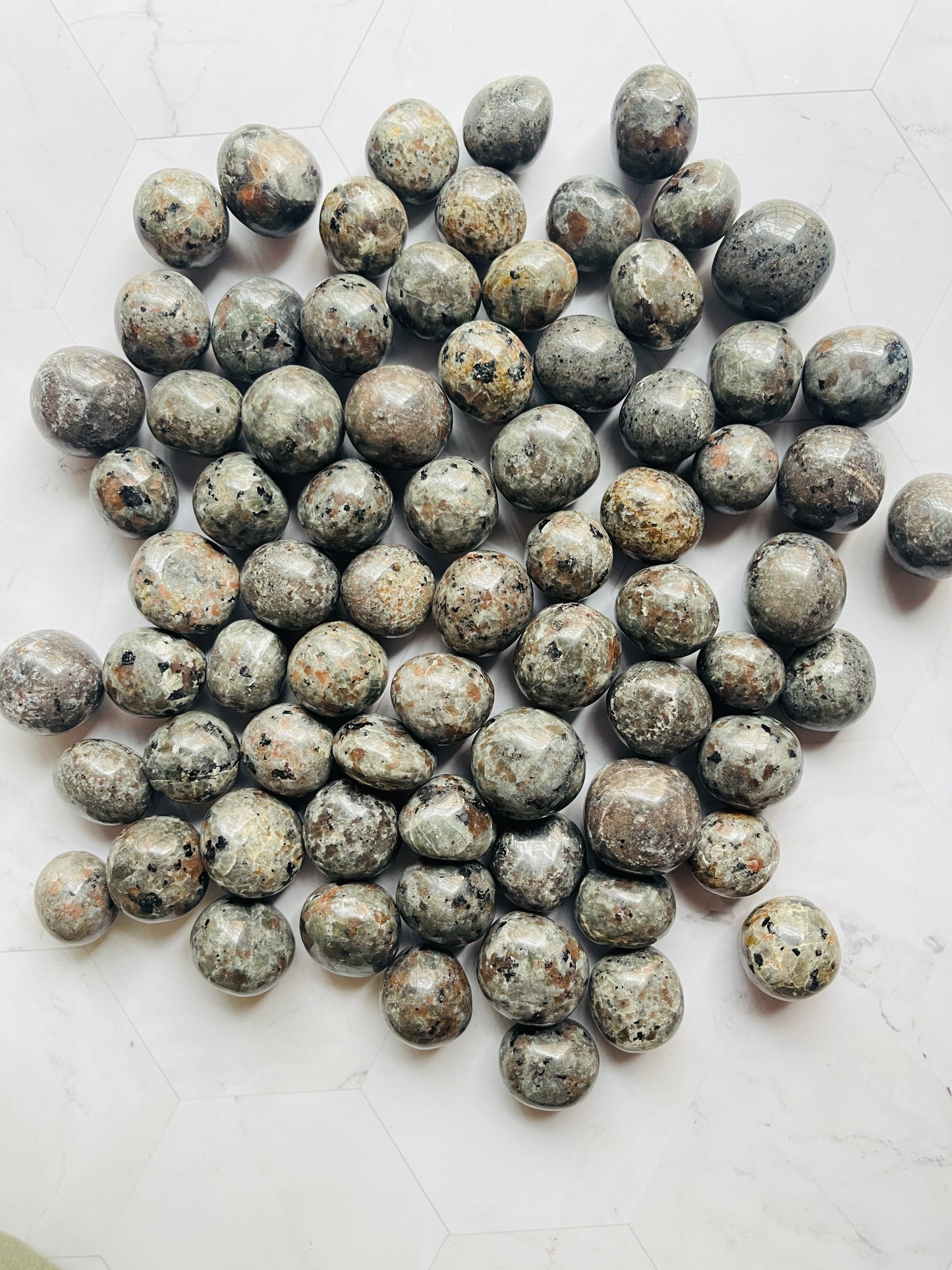 Yooperlite tumble spheres