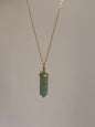 Green Aventurine Double Point Necklace