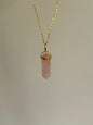Rose Quartz Double Point Necklace
