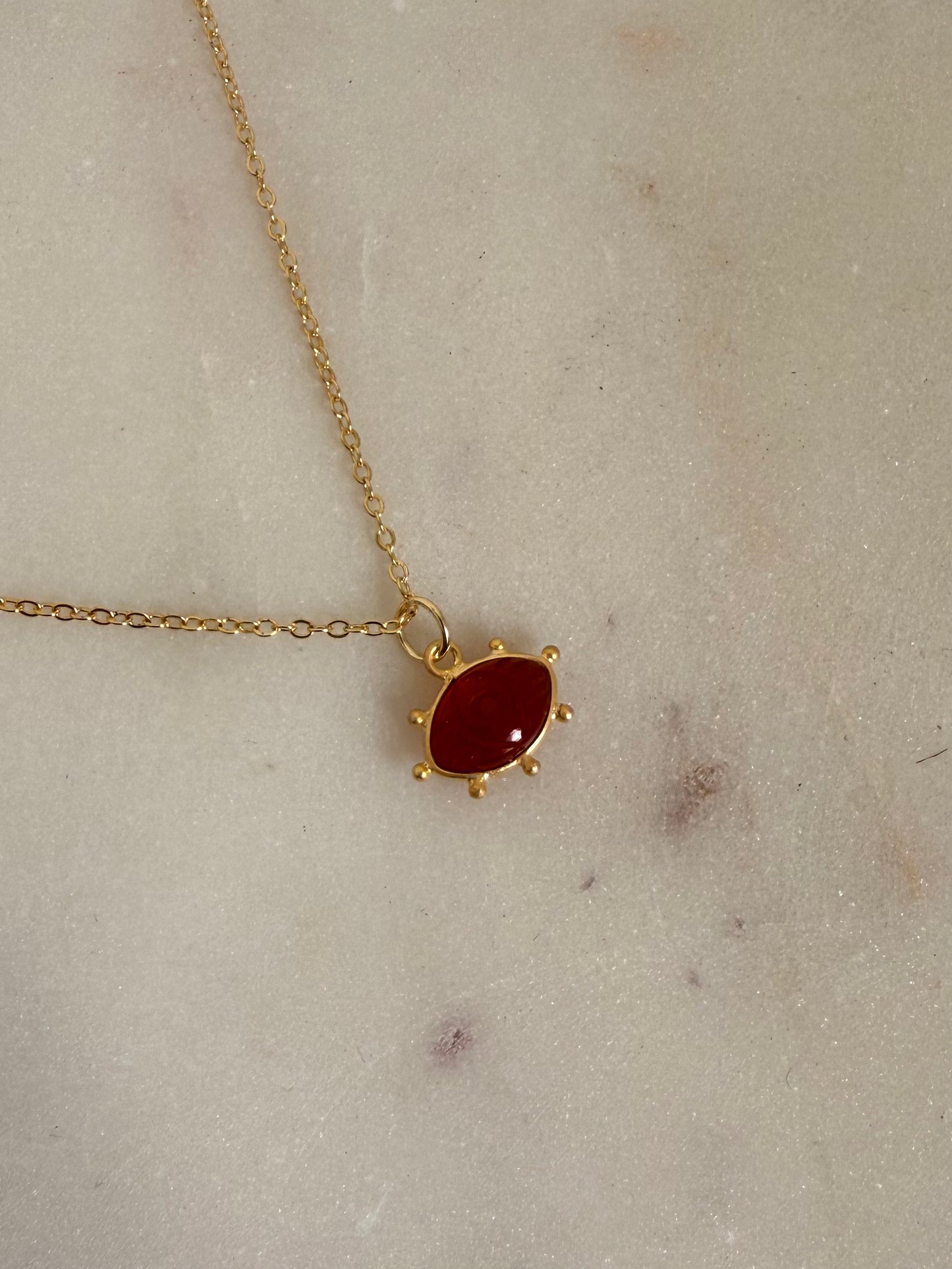 Carnelian Evileye Necklace